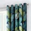 Fusion Tropical Teal Eyelet Curtains 1 Fusion Tropical Teal Eyelet Curtains -Dunelm Shop 30756795