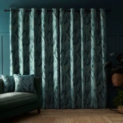 Dunelm Malawi Green Eyelet Curtains 12 Dunelm Malawi Green Eyelet Curtains -Dunelm Shop 30757812 alt04