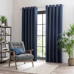 Dunelm Montreal Thermal Blackout Ultra Navy Eyelet Curtains 9 Dunelm Montreal Thermal Blackout Ultra Navy Eyelet Curtains -Dunelm Shop 30758218 alt01