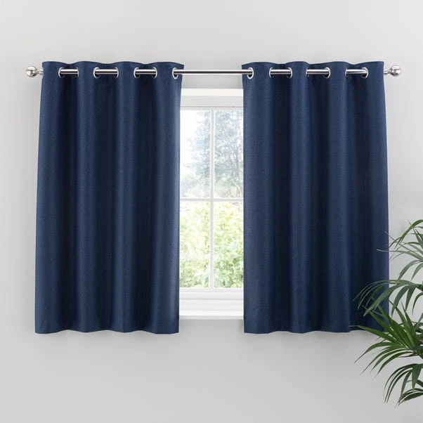 Dunelm Montreal Thermal Blackout Ultra Navy Eyelet Curtains 8 Dunelm Montreal Thermal Blackout Ultra Navy Eyelet Curtains - Image 6