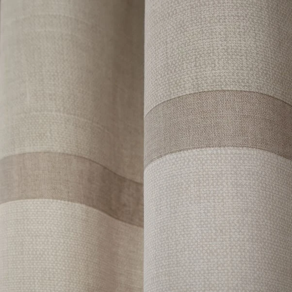 Catherine Lansfield Melville Woven Texture Natural Eyelet Curtains 5 Catherine Lansfield Melville Woven Texture Natural Eyelet Curtains - Image 3