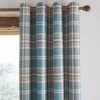 Catherine Lansfield Tweed Woven Check Teal Eyelet Curtains 1 Catherine Lansfield Tweed Woven Check Teal Eyelet Curtains -Dunelm Shop 30758538