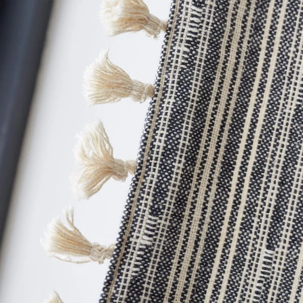 Pineapple Elephant Adana Woven Black And White Eyelet Curtains 5 Pineapple Elephant Adana Woven Black And White Eyelet Curtains - Image 3