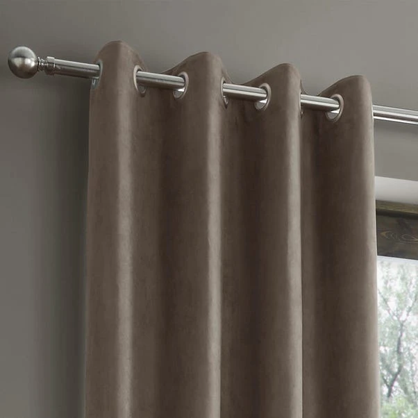Catherine Lansfield Faux Suede Mink Eyelet Curtains 3 Catherine Lansfield Faux Suede Mink Eyelet Curtains