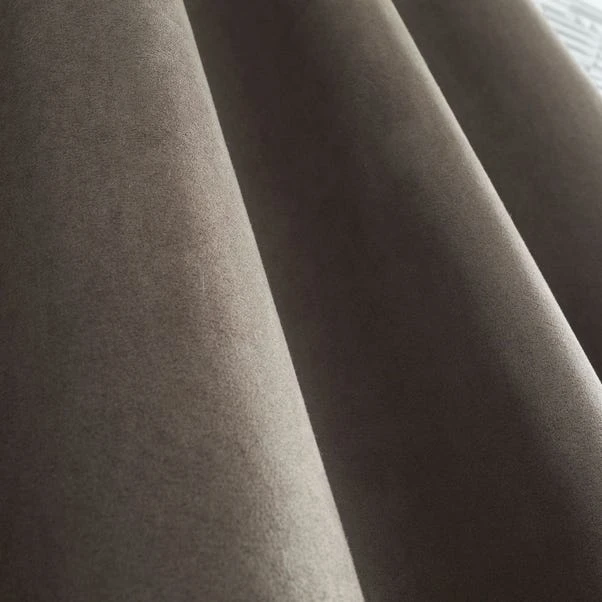 Catherine Lansfield Faux Suede Mink Eyelet Curtains 4 Catherine Lansfield Faux Suede Mink Eyelet Curtains - Image 2