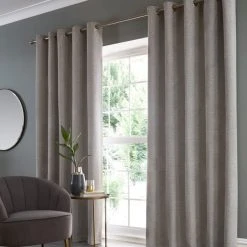 Dunelm Hava Chenille Sandstone Eyelet Curtains 9 Dunelm Hava Chenille Sandstone Eyelet Curtains -Dunelm Shop 30760420 alt01