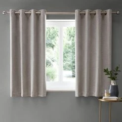Dunelm Hava Chenille Sandstone Eyelet Curtains 12 Dunelm Hava Chenille Sandstone Eyelet Curtains -Dunelm Shop 30760420 alt05