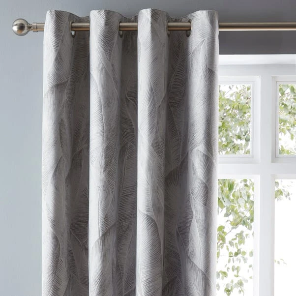 Dunelm Malawi Silver Eyelet Curtains 3 Dunelm Malawi Silver Eyelet Curtains