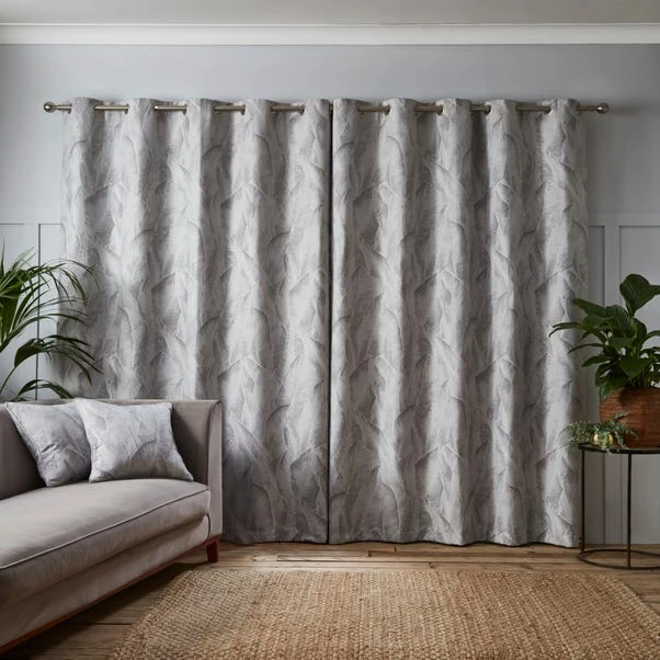 Dunelm Malawi Silver Eyelet Curtains 7 Dunelm Malawi Silver Eyelet Curtains - Image 5