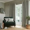 Churchgate Swithland Herringbone Sage Eyelet Curtains -Dunelm Shop 30760450