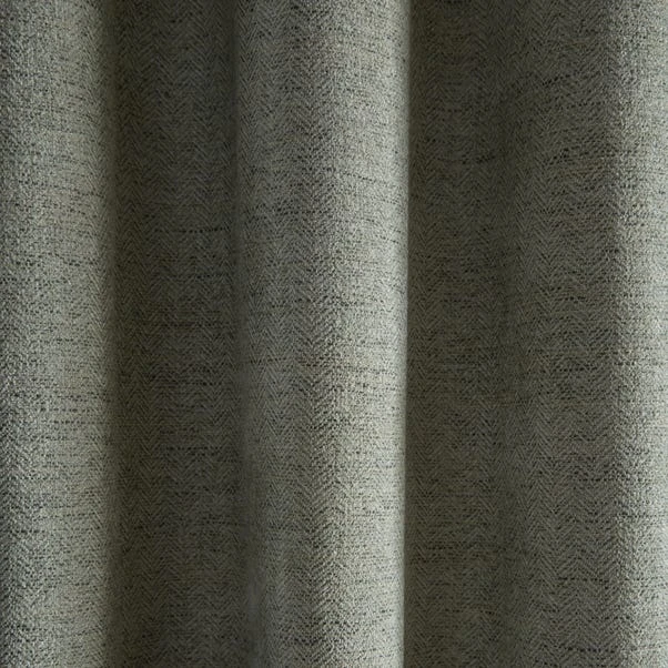 Churchgate Swithland Herringbone Sage Eyelet Curtains 5 Churchgate Swithland Herringbone Sage Eyelet Curtains - Image 3