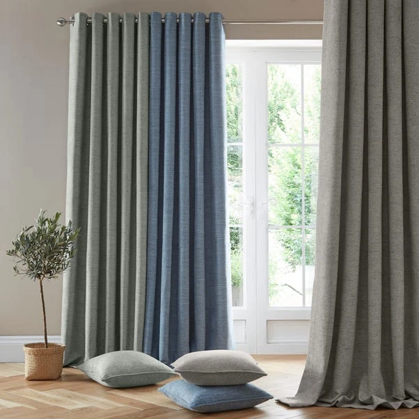 Churchgate Swithland Herringbone Sage Eyelet Curtains 6 Churchgate Swithland Herringbone Sage Eyelet Curtains - Image 4