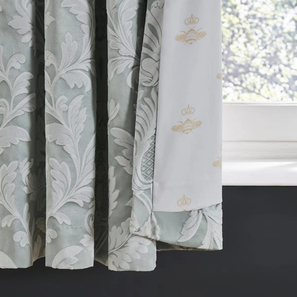 Dorma Florence Dusky Green Blackout Eyelet Curtains 5 Dorma Florence Dusky Green Blackout Eyelet Curtains - Image 3