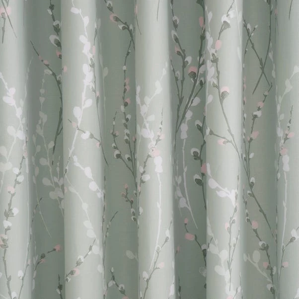 Dunelm Belle Sage Blackout Eyelet Curtains 5 Dunelm Belle Sage Blackout Eyelet Curtains - Image 3