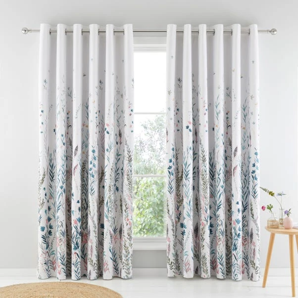Dunelm Whimsical Botanical Floral Blackout Eyelet Curtains 4 Dunelm Whimsical Botanical Floral Blackout Eyelet Curtains - Image 2
