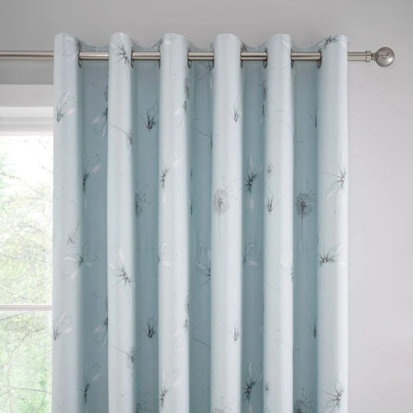 Dunelm Dragonflies Duck Egg Blackout Eyelet Curtains 3 Dunelm Dragonflies Duck Egg Blackout Eyelet Curtains