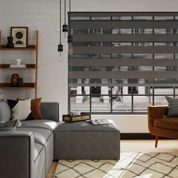 Dunelm Room Darkening Grey Day And Night Roller Blind 4 Dunelm Room Darkening Grey Day And Night Roller Blind - Image 2