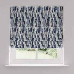 Dunelm Abstract Global Blue Roman Blind 10 Dunelm Abstract Global Blue Roman Blind -Dunelm Shop 30767508 alt04