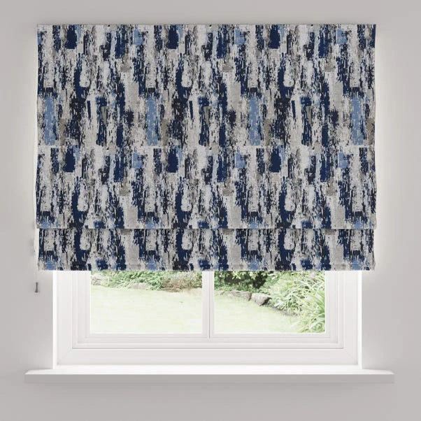 Dunelm Abstract Global Blue Roman Blind 7 Dunelm Abstract Global Blue Roman Blind - Image 5