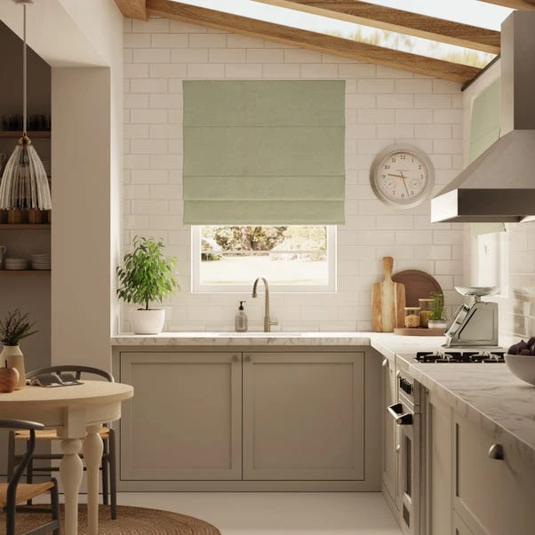 Dunelm Luna Sage Blackout Roman Blind 4 Dunelm Luna Sage Blackout Roman Blind - Image 2