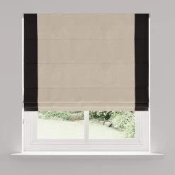 Dunelm Luna Bordered Natural And Black Roman Blind 9 Dunelm Luna Bordered Natural And Black Roman Blind -Dunelm Shop 30767578 alt04