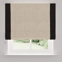 Dunelm Luna Bordered Natural And Black Roman Blind 10 Dunelm Luna Bordered Natural And Black Roman Blind -Dunelm Shop 30767578 alt05