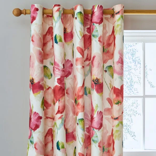 Dunelm Watercolour Floral Multi Eyelet Curtains 3 Dunelm Watercolour Floral Multi Eyelet Curtains