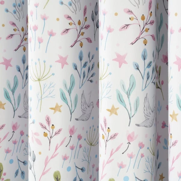 Dunelm Unicorn Enchanted White Floral Thermal Blackout Eyelet Curtains 5 Dunelm Unicorn Enchanted White Floral Thermal Blackout Eyelet Curtains - Image 3