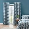 Elements Iver Geo Teal Blackout Eyelet Curtains 2 Elements Iver Geo Teal Blackout Eyelet Curtains -Dunelm Shop 30768762