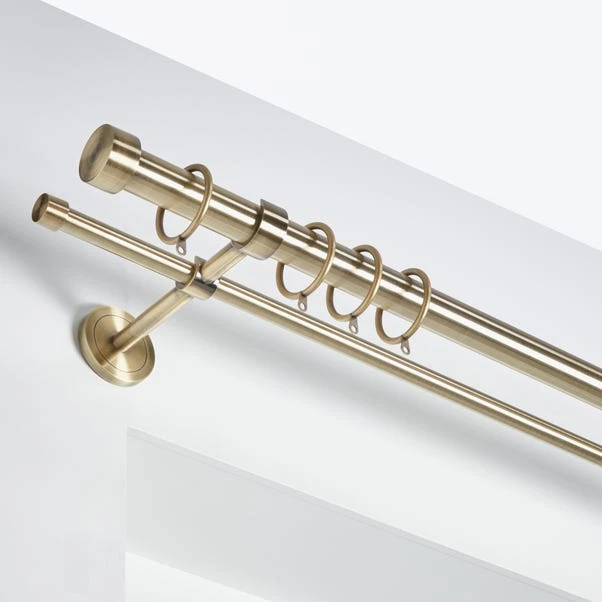 Dunelm Trinity Metal Double Extendable Curtain Pole 3 Dunelm Trinity Metal Double Extendable Curtain Pole