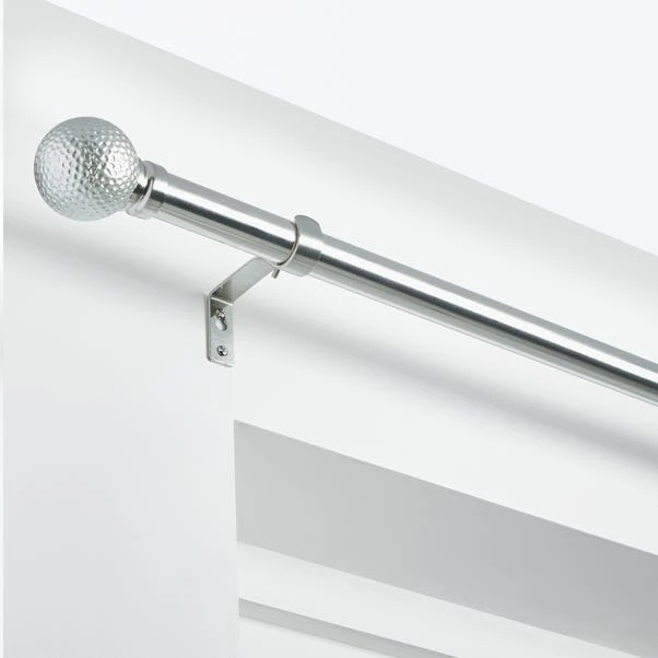 Dunelm Hammered Metal Effect Extendable Eyelet Curtain Pole 3 Dunelm Hammered Metal Effect Extendable Eyelet Curtain Pole