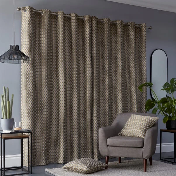 Elements Ivar Ochre Eyelet Curtains 6 Elements Ivar Ochre Eyelet Curtains - Image 4