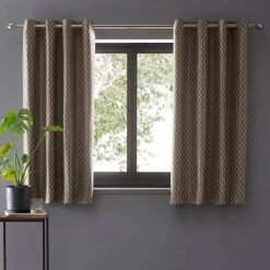 Elements Ivar Ochre Eyelet Curtains 12 Elements Ivar Ochre Eyelet Curtains -Dunelm Shop 30768871 alt05