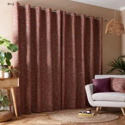 Dunelm Kala Red Eyelet Curtains 11 Dunelm Kala Red Eyelet Curtains -Dunelm Shop 30768880 alt04