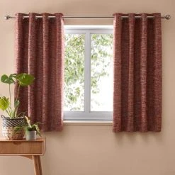 Dunelm Kala Red Eyelet Curtains 12 Dunelm Kala Red Eyelet Curtains -Dunelm Shop 30768880 alt05