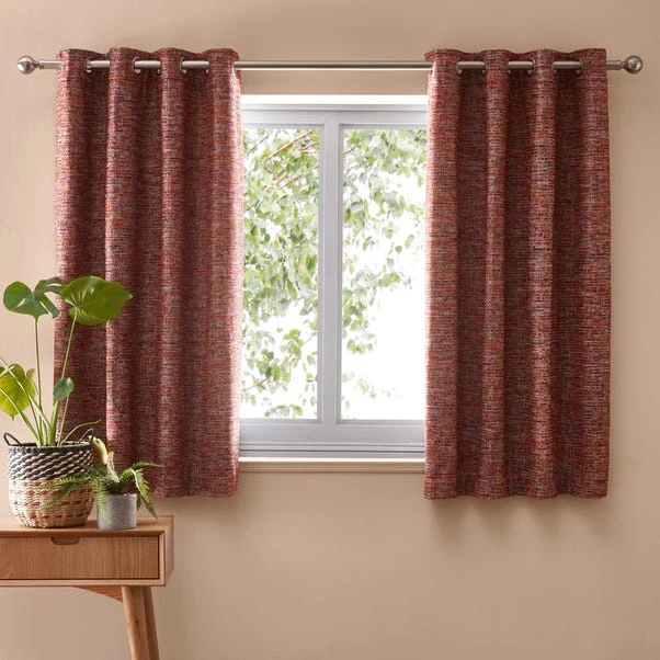 Dunelm Kala Red Eyelet Curtains 7 Dunelm Kala Red Eyelet Curtains - Image 5