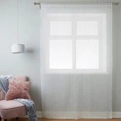 Dunelm Aspen White Sheer Slot Top Single Voile Panel -Dunelm Shop 30768926 alt04