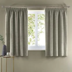 Churchgate Swithland Herringbone Sage Pencil Pleat Curtains 12 Churchgate Swithland Herringbone Sage Pencil Pleat Curtains -Dunelm Shop 30768935 alt05