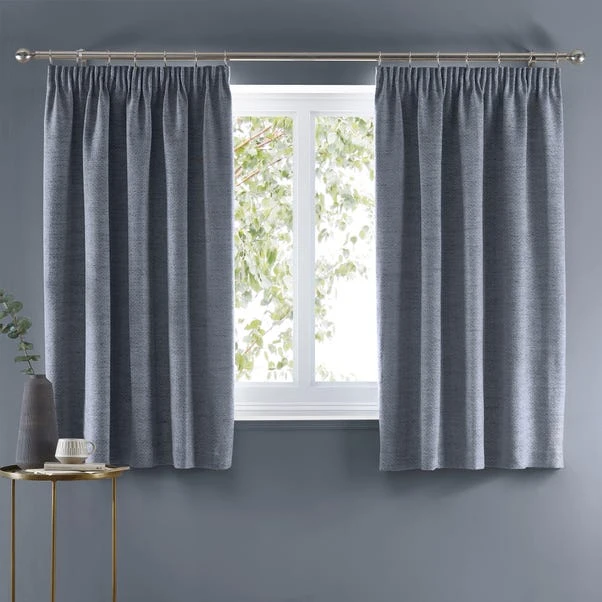 Churchgate Swithland Herringbone Ashley Blue Pencil Pleat Curtains 7 Churchgate Swithland Herringbone Ashley Blue Pencil Pleat Curtains - Image 5