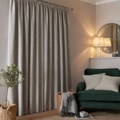Churchgate Swithland Herringbone White Pencil Pleat Curtains 11 Churchgate Swithland Herringbone White Pencil Pleat Curtains -Dunelm Shop 30768953 alt04