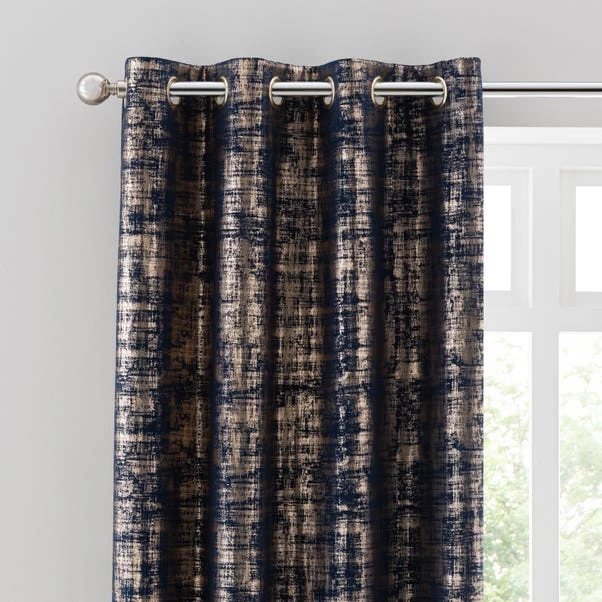 Dunelm Romano Navy Velour Eyelet Curtains 3 Dunelm Romano Navy Velour Eyelet Curtains