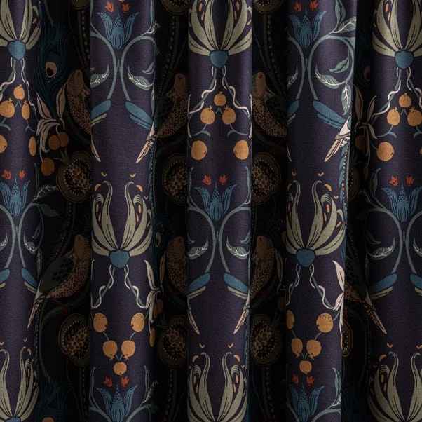 Dunelm Havisham Navy Eyelet Door Curtain 5 Dunelm Havisham Navy Eyelet Door Curtain - Image 3