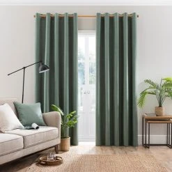 Dunelm Luna Brushed Lilypad Blackout Eyelet Curtains 9 Dunelm Luna Brushed Lilypad Blackout Eyelet Curtains -Dunelm Shop 30769326 alt01