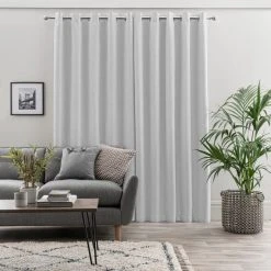 Dunelm Ultra Blackout Touch Of Linen Ivory Eyelet Curtains 12 Dunelm Ultra Blackout Touch Of Linen Ivory Eyelet Curtains -Dunelm Shop 30769371 alt04