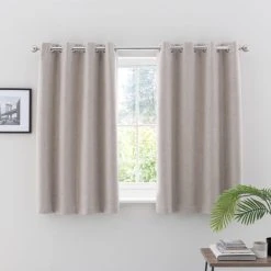 Dunelm Ultra Blackout Touch Of Linen Natural Eyelet Curtains 12 Dunelm Ultra Blackout Touch Of Linen Natural Eyelet Curtains -Dunelm Shop 30769372 alt05
