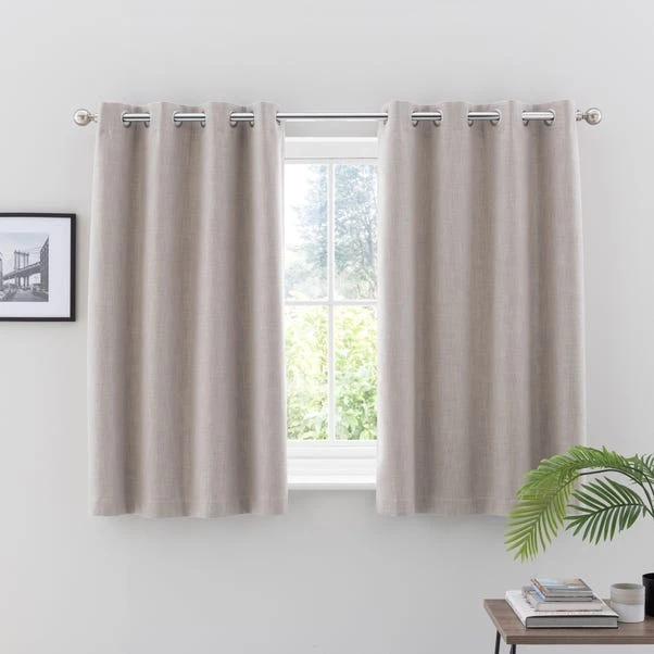 Dunelm Ultra Blackout Touch Of Linen Natural Eyelet Curtains 7 Dunelm Ultra Blackout Touch Of Linen Natural Eyelet Curtains - Image 5