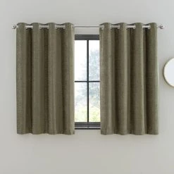 Luxury Collection Chenille Olive Eyelet Curtains 13 Luxury Collection Chenille Olive Eyelet Curtains -Dunelm Shop 30769402 alt05