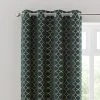 Luxury Collection Chenille Ogee Emerald Eyelet Curtains 1 Luxury Collection Chenille Ogee Emerald Eyelet Curtains -Dunelm Shop 30769410