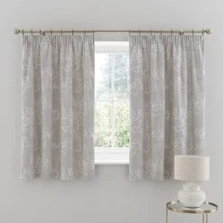 Dunelm Flourish Grey Pencil Pleat Curtains -Dunelm Shop 30769442 alt05