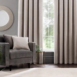 Dunelm Ultra Blackout Natural Chenille Eyelet Curtains 11 Dunelm Ultra Blackout Natural Chenille Eyelet Curtains -Dunelm Shop 30769501 alt03